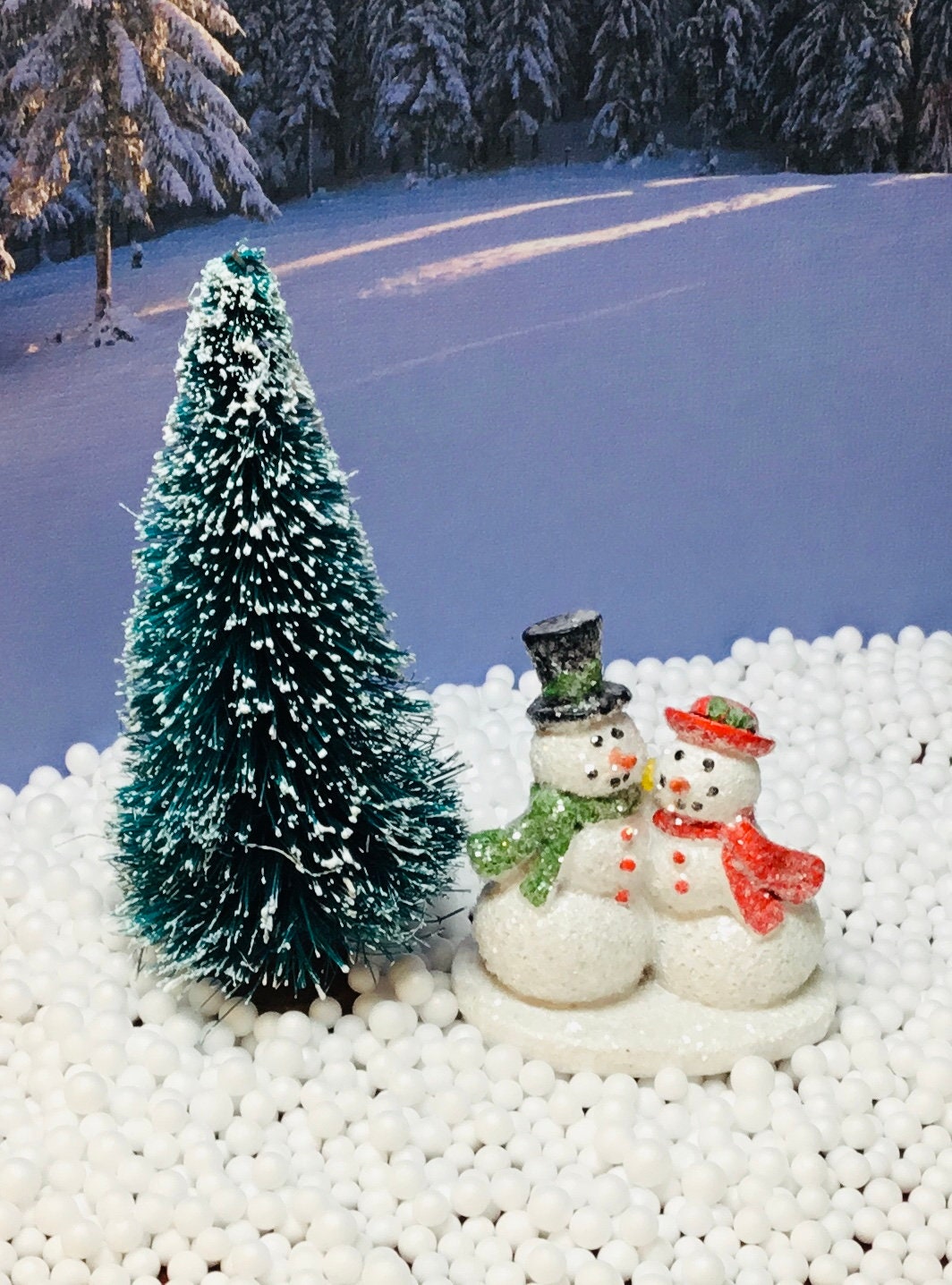 Dollhouse Miniature Fairy Garden Snowman Couple | Etsy