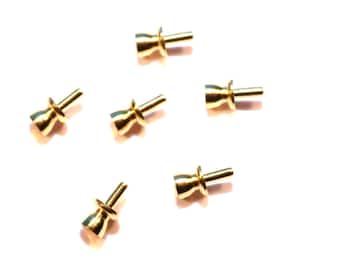 Dollhouse Miniature Set of (6) Round Drawer/Cabinet Pull.  1:12 Scale