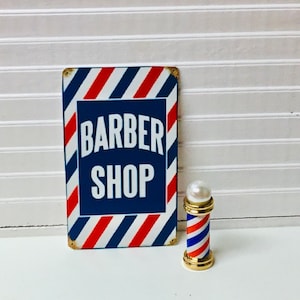 Dollhouse Miniature Barber Shop Sign or Barber Pole