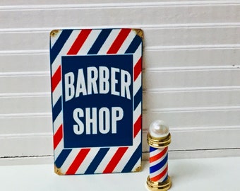 Dollhouse Miniature Barber Shop Sign or Barber Pole