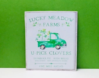 Dollhouse Miniature St. Patrick’s Day Sign