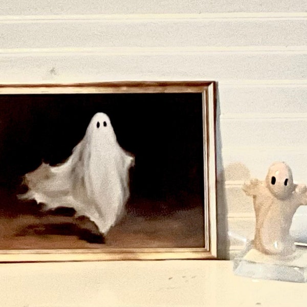 Dollhouse Miniature, Halloween Decor, Ghost Picture or Ghost Figure. 1:12 Scale