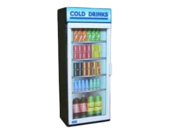Refrigerador miniatura para bebidas frías para casa de muñecas, escala 1:12