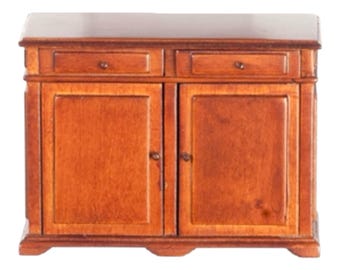 Mueble auxiliar de madera en miniatura para casa de muñecas. Escala 1:12.