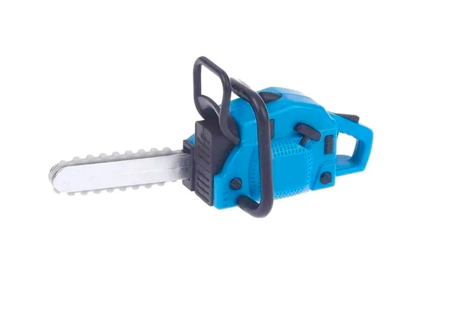 Dollhouse Miniature  Blue Chainsaw 1:12 Scale