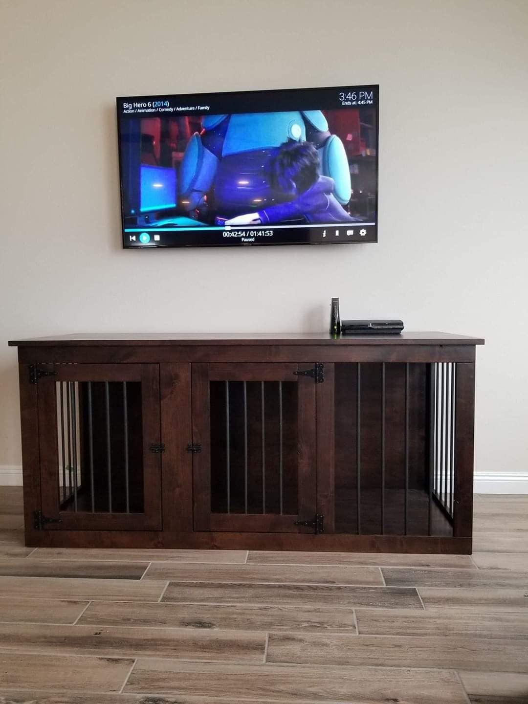 Alder wood Dog crate TV Stand Console table Dog kennel Dog Etsy
