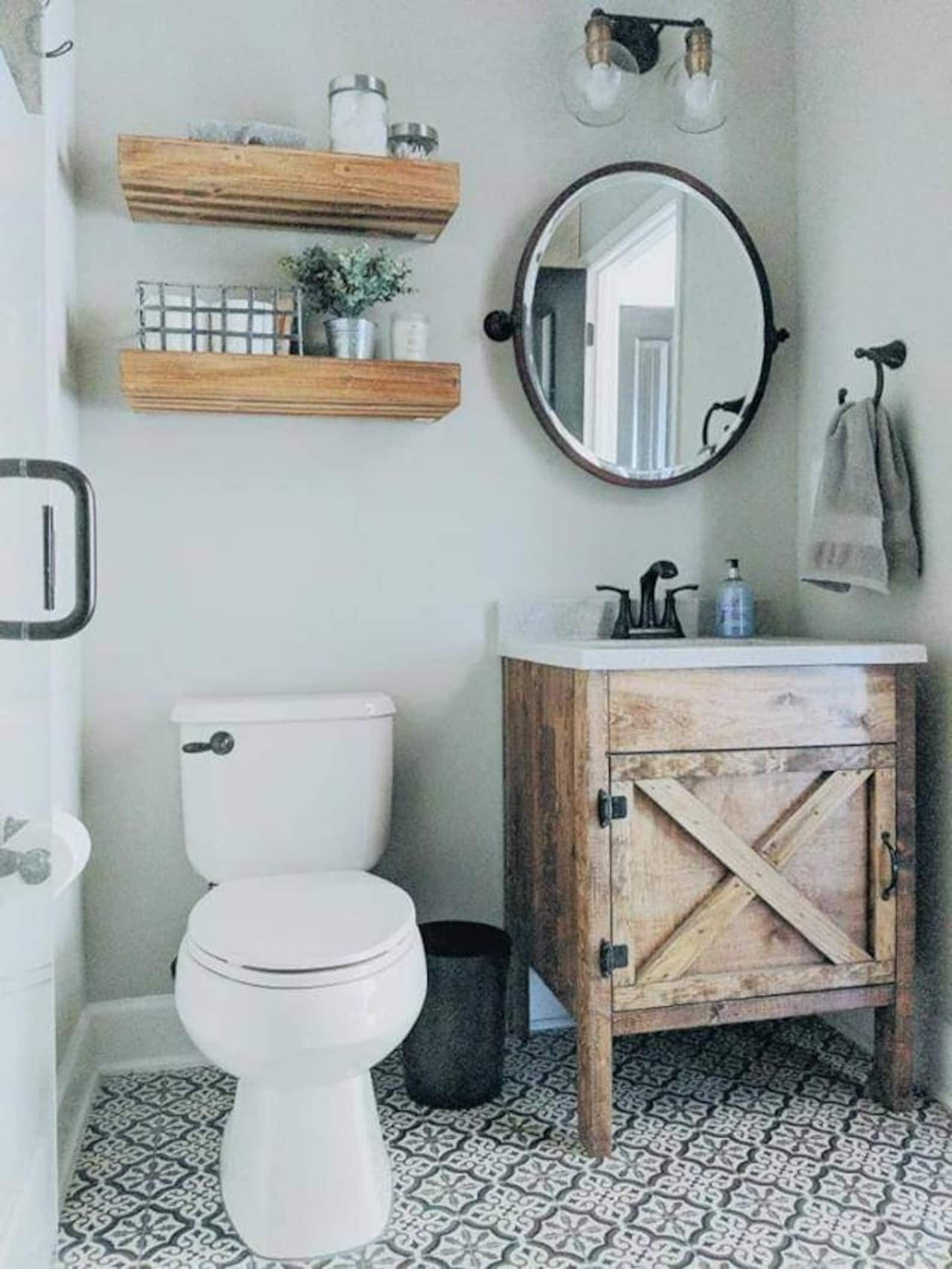 Rustic Barn Door Bathroom Vanity Free Shipping Farmhouse Vanity - Etsy