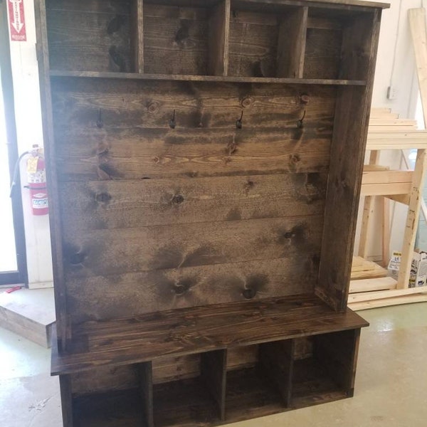 Rustic Hall Tree Etsy