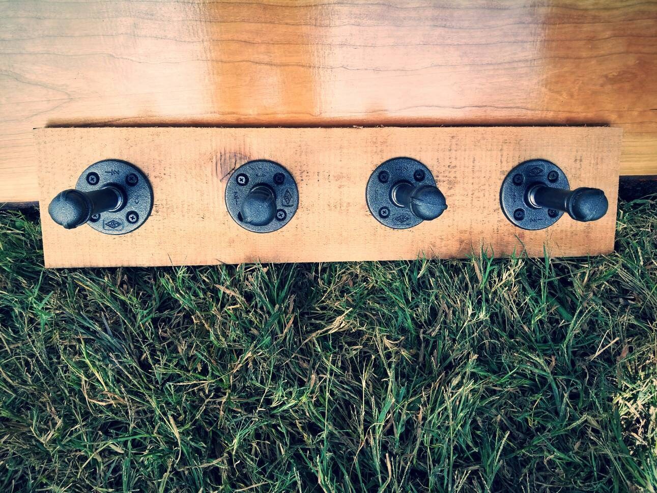 Modern Industrial Pipe Coat Rack Towel Rack Reclaimed Etsy