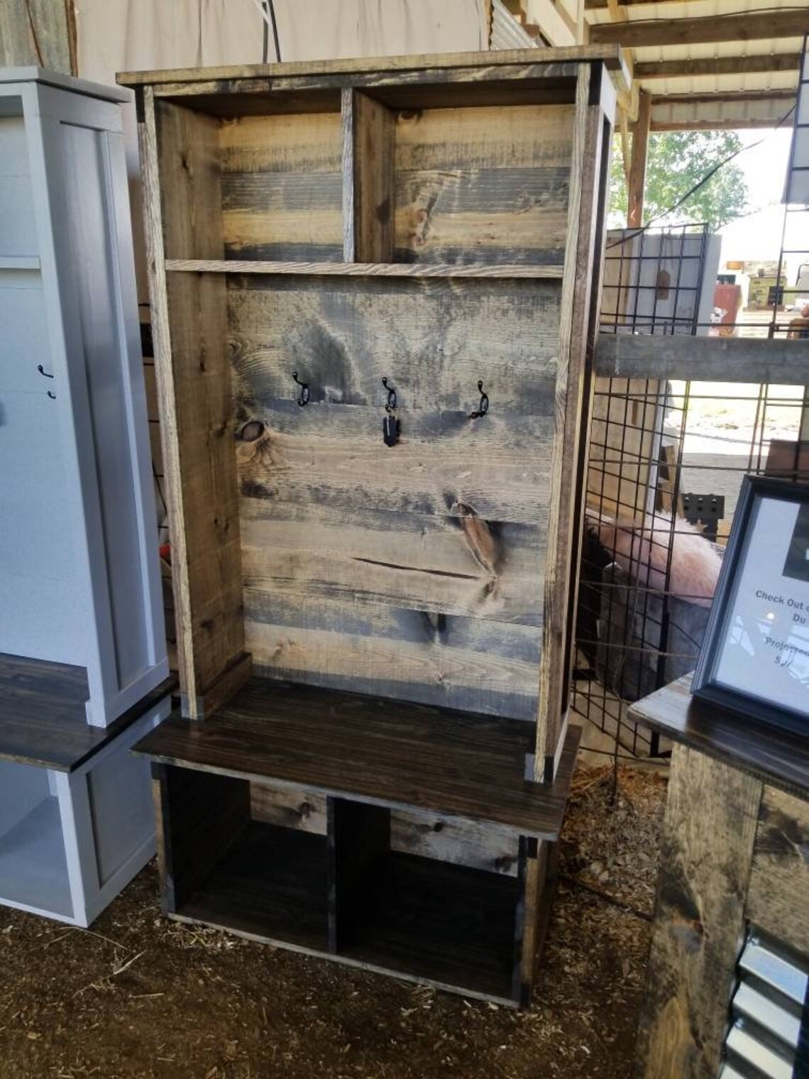 Rustic Farmhouse Style Hall Tree Free Shipping Etsy