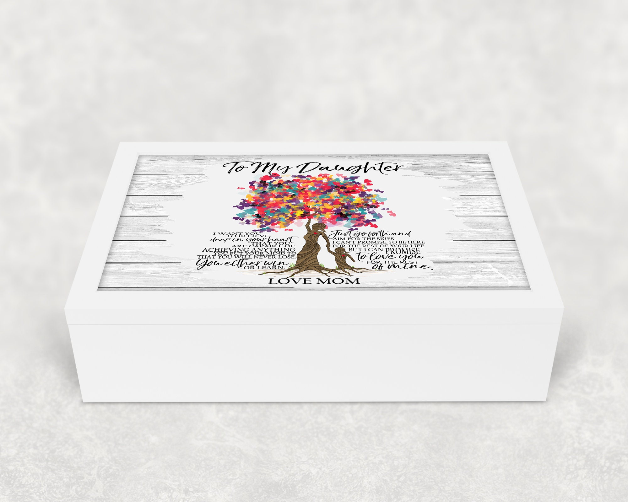 Daughter Keepsake Box Daughter Quote box Daughter gift Etsy