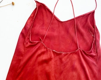 Naturally Dyed Silk Slip Dress - Ruby Summer Cami Dress