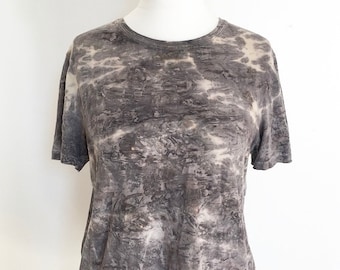 naturally dyed t - shirt, botanically dyed, zero waste gift, eco friendly product, gift for her, tie dye t - shirt, boho t shirt hippie