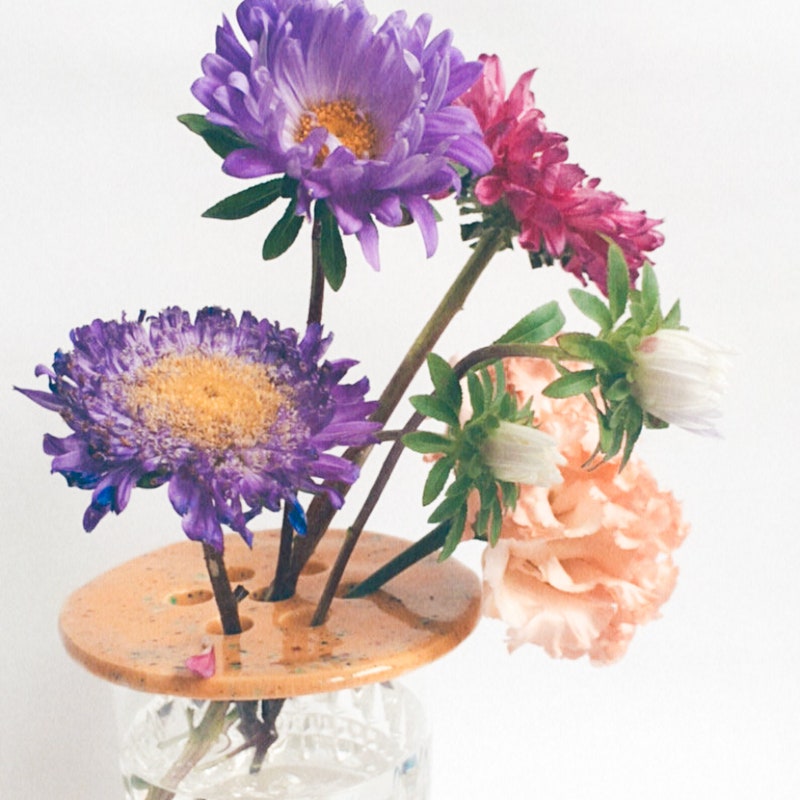 Flower Frog Cylinder Vase