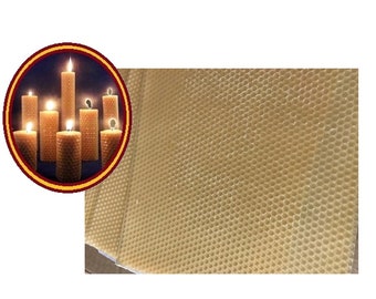 20 x Beeswax Sheets Natural Color Candle making Honeycomb Sheets 8"x 8"