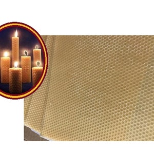 Beeswax Candle Making Kit, Beeswax Sheets for Candles, 10 Pcs 23 X 16.5 Cm  & Wick for Rolled Candle, DIY 