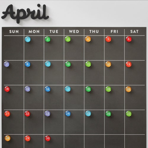 Fridge Calendar Magnetic Calendar Magnet Numbers Sold Etsy