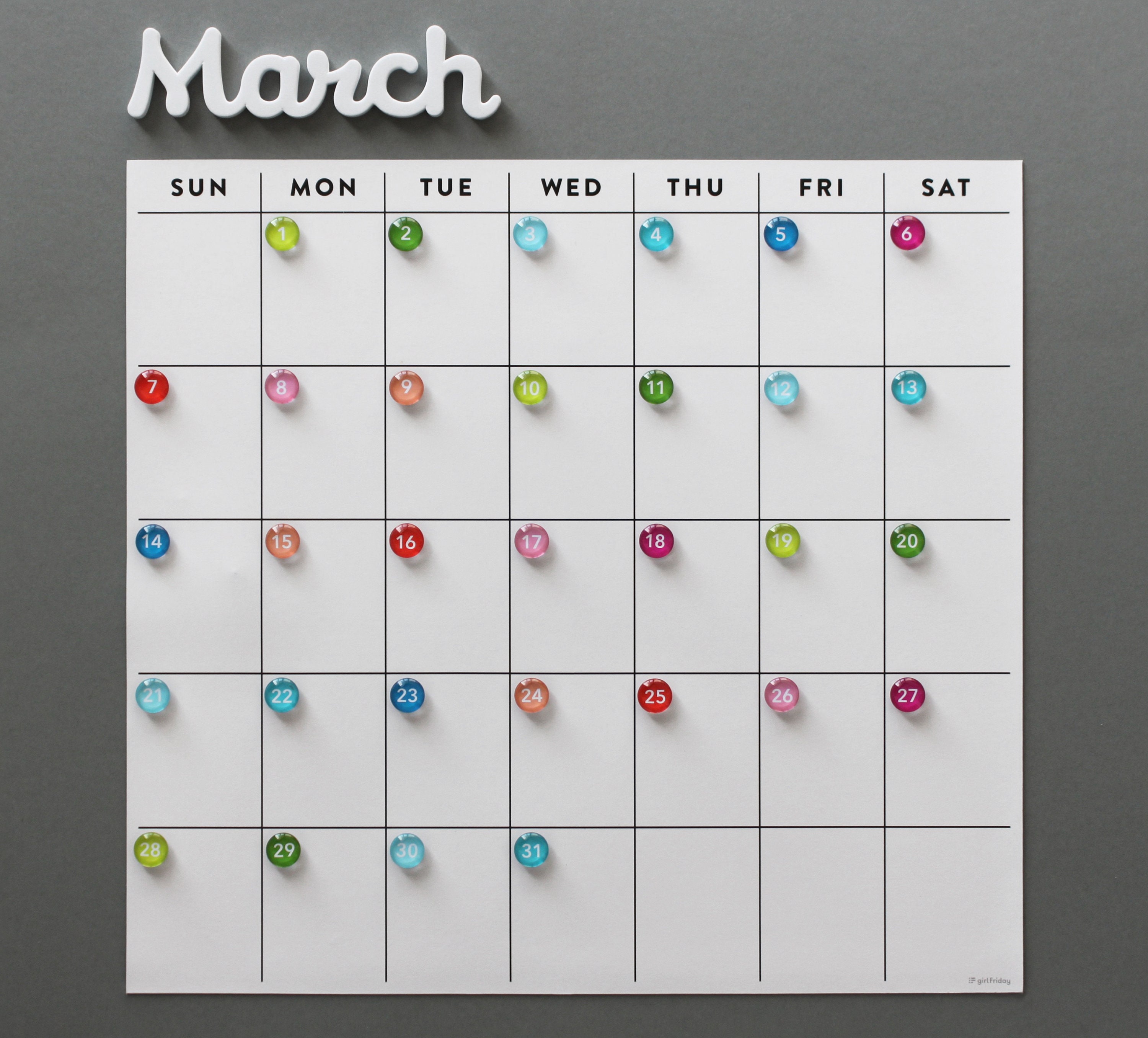 Fridge Calendar Magnetic Calendar Magnet Numbers Sold - Etsy