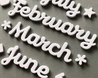 Magnetic month words