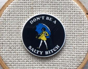 Salty Bitch Needle Minder - Salty Needle Minder - Retro Cross Stitch - Funny Cross Stitch - Retro Needle Minder - Salty Bitch Cross Stitch