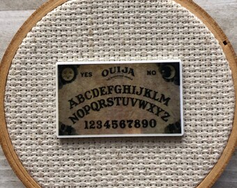 Ouija Board Needle Minder - Ouija Board Magnet for Cross Stitch - Ouija Cross Stitch Magnet -Halloween Needle Minder -Halloween Cross Stitch