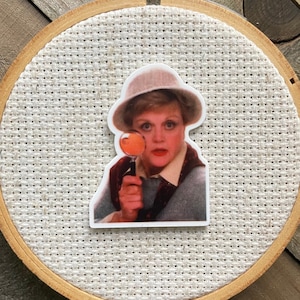 Detective Needle Minder - 80s Needle Minder - TV Show Needle Minder - 80s Cross Stitch - Funny Needle Minder - Mystery Murder Cross Stitch