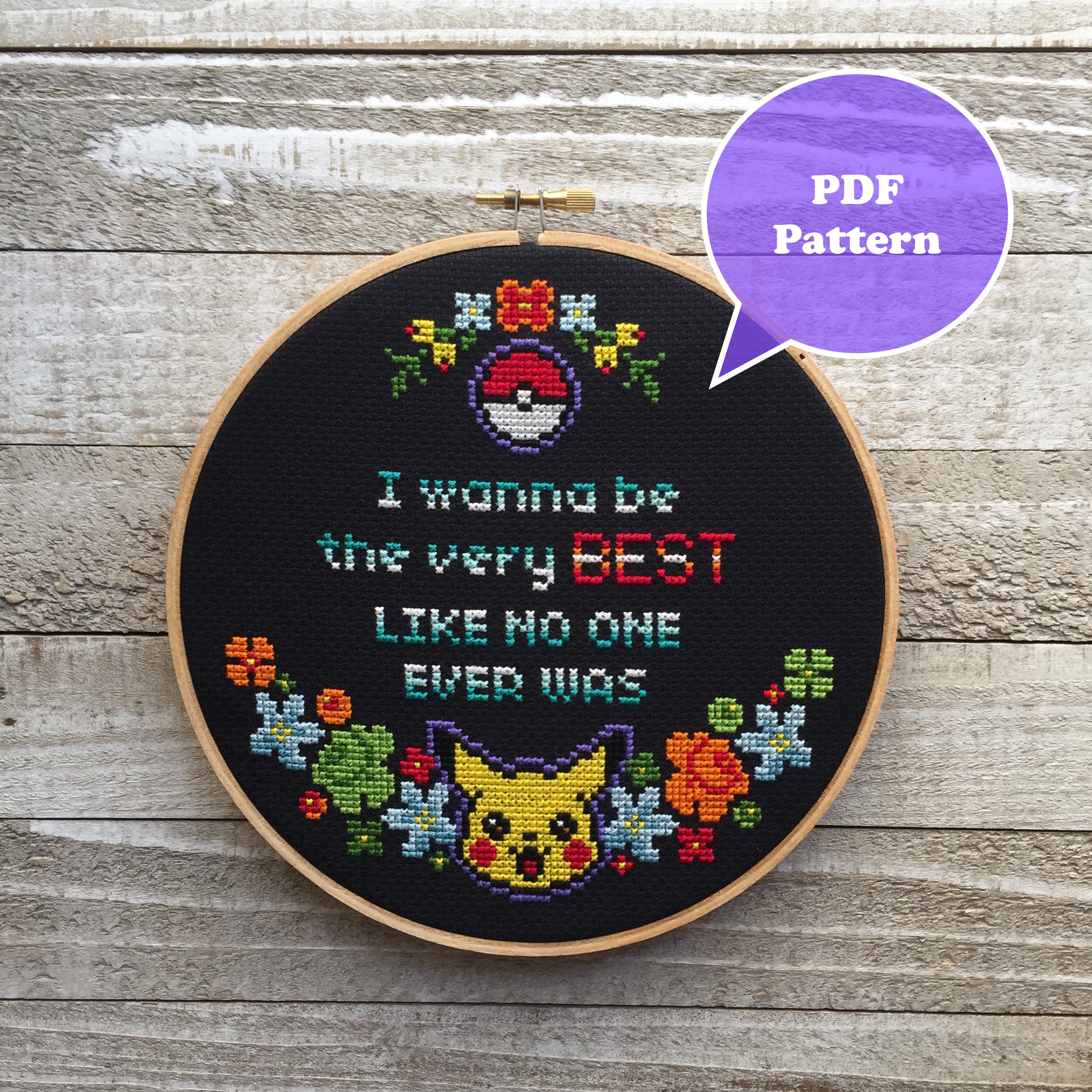 I'm sorta new at this but I did a pikachu cross stitch based on a