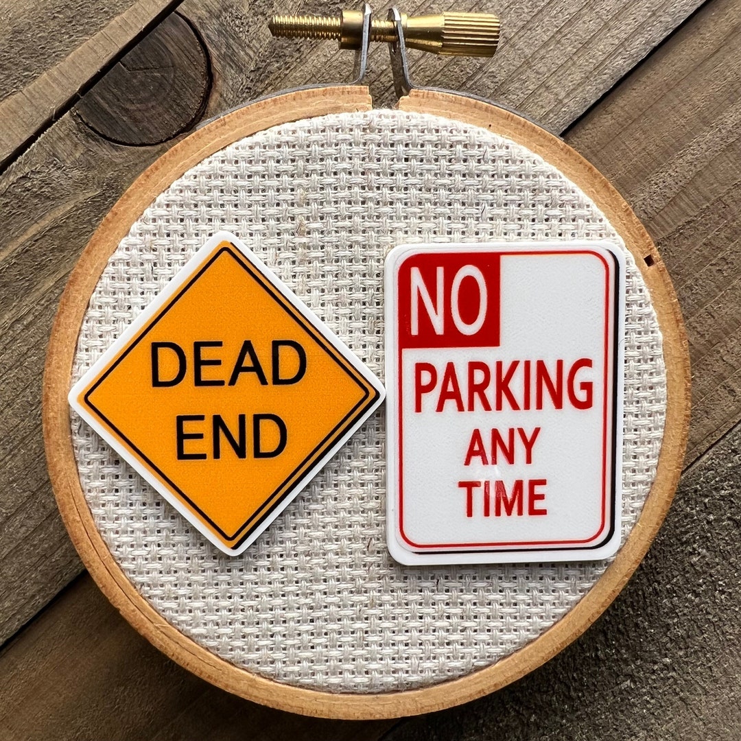 Parking Sign Needle Minder Parking Sign Cross Stitch Dead End Needle