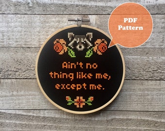 No hay nada como yo excepto yo - Patrón de punto de cruz de mapache de los guardianes espaciales - Patrón de punto de cruz atrevido - Punto de cruz de galaxia