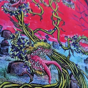 La enredadera de Carolina, Cottagecore de fantasía, Cementerio, Cottagecore espeluznante, Arte gótico, Bosque, Forestcore, Venus atrapamoscas, Planta monstruo