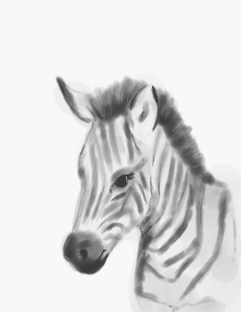 Nursery Print Nursery Art Safari Animals Animal Prints Baby Animal Prints Baby Room Artwork Baby Shower Gifts Z is for Zebra
