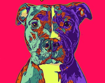 pet portrait pop art