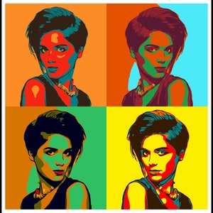 Custom Pop Art Portrait from your Photo, Please read Listing details