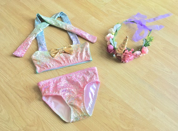 baby unicorn bathing suit