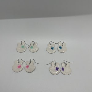 Easter Bunny Earrings-Bunny Head Shaped Earrings-Bunny Cutouts-Easter Bunny-Easter Jewelry-Spring Jewelry-Rabbit Shaped Head Jewelry