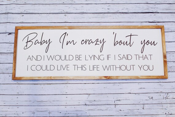 Wedding Song Lyrics Large Rustic Wood Sign 40x15 Etsy