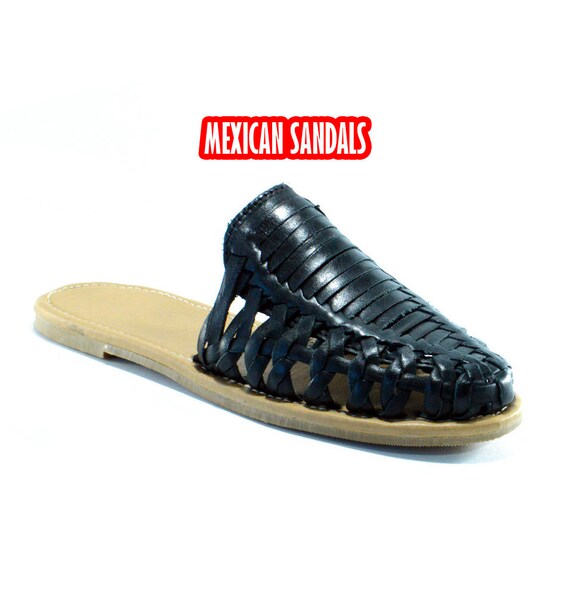 black mexican sandals