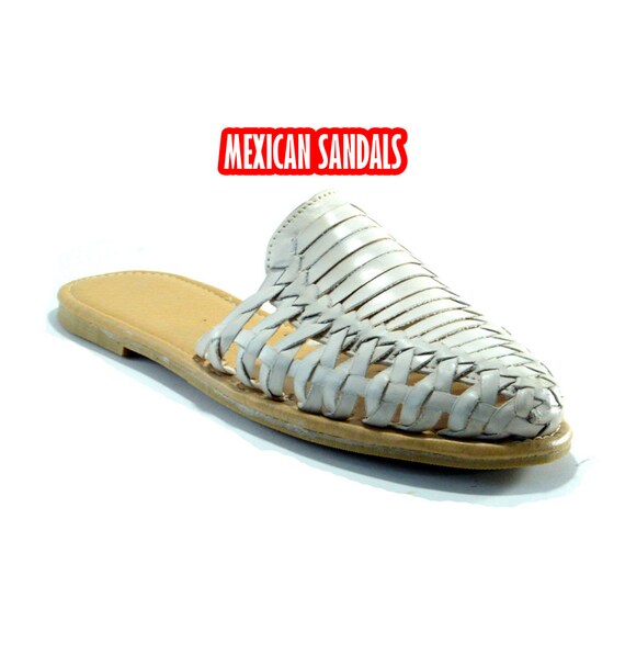 white mexican huaraches