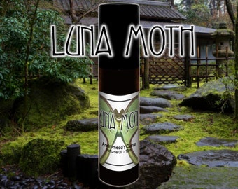 Luna Moth - Jasmine, Bamboo, River Stones - Rollerball Perfume Oil - Vegan & Cruelty Free