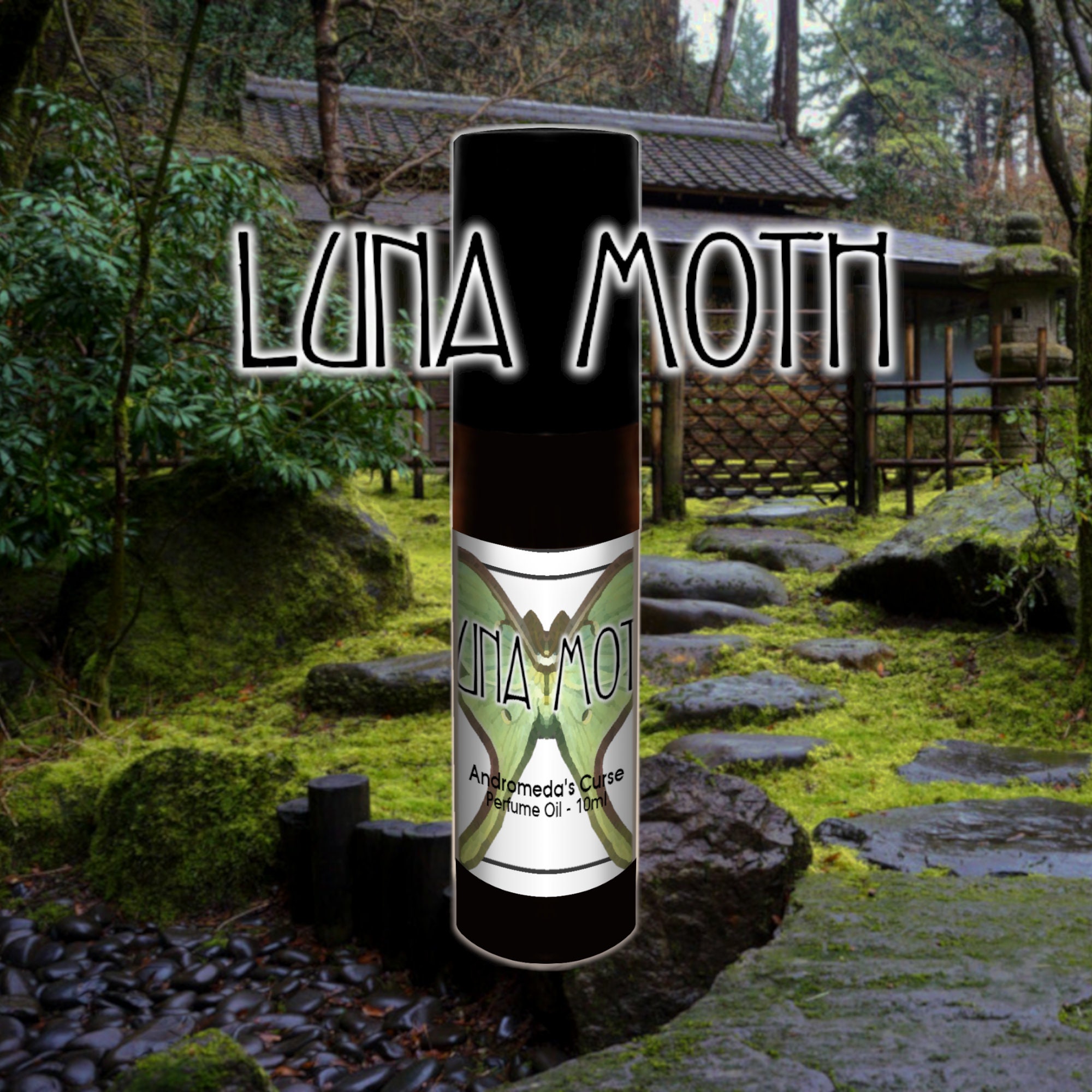 Luna Moth - Jasmine, Bamboo, River Stones - Rollerball Perfume Oil - Vegan  & Cruelty Free