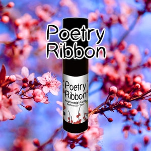 Poetry Ribbon - Plum Blossom, White Tea - Rollerball Perfume Oil - Vegan & Cruelty Free