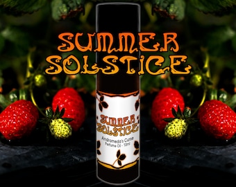 Summer Solstice - Strawberries, Green Grass - Rollerball Perfume Oil - Vegan & Cruelty Free