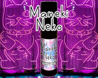 Maneki Neko - Honeysuckle, Cherry Blossom - Rollerball Perfume Oil - Vegan & Cruelty Free