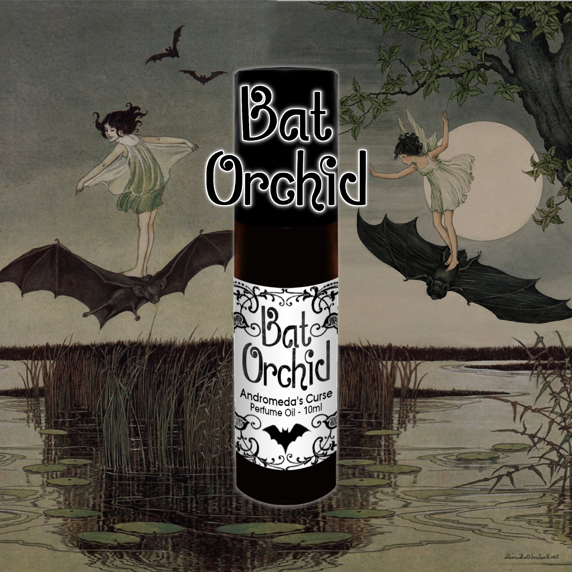 Bat Orchid - Orchid, Black Tea - Rollerball Perfume Oil - Vegan