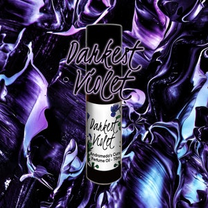 Darkest Violet - Violets, Blackberry Wine, Incense - Rollerball Perfume Oil - Vegan & Cruelty Free