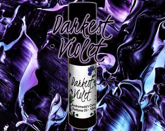 Darkest Violet - Violets, Blackberry Wine, Incense - Rollerball Perfume Oil - Vegan & Cruelty Free