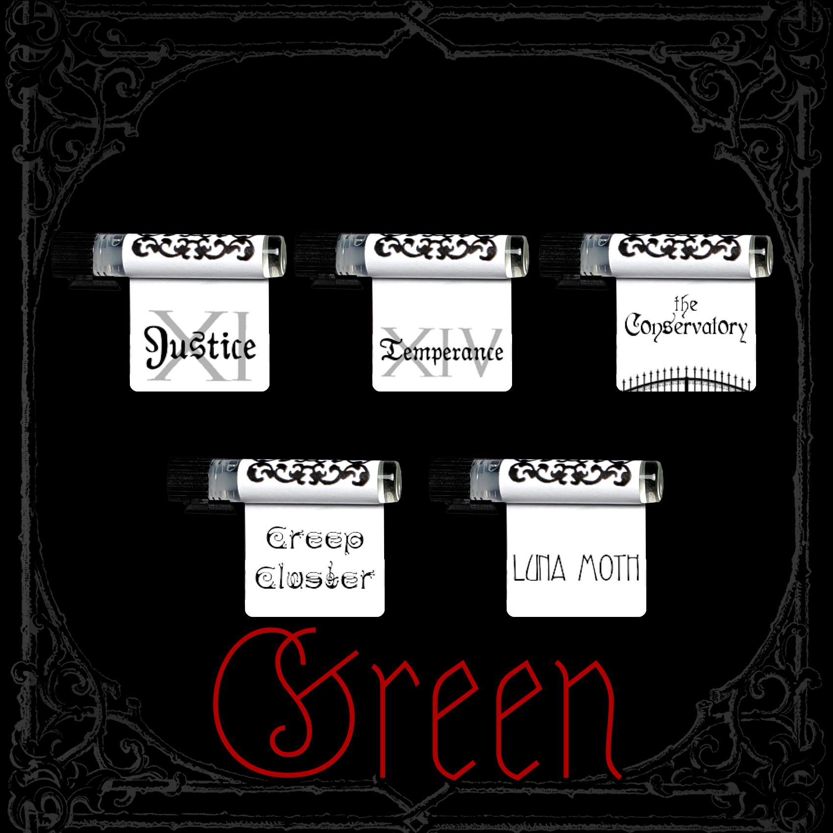 GREEN Perfume Oil Sample Pack - Green Scents - 5 Unique Fragrances - Vegan & Cruelty Free