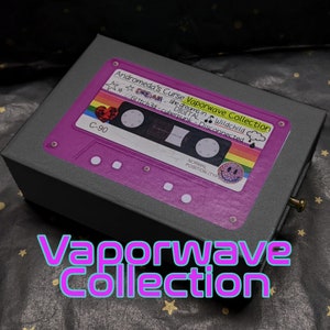 Vaporwave Gift Box - Rollerball Perfume Oil  - Vegan & Cruelty Free (Black Box)