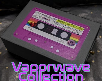 Vaporwave Gift Box - Rollerball Perfume Oil  - Vegan & Cruelty Free (Black Box)