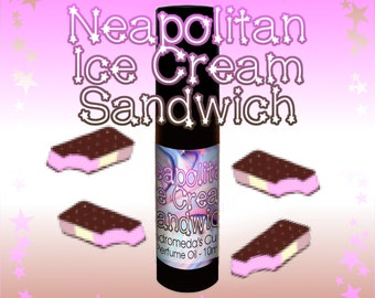 Neapolitanisches Eis Sandwich - Rollerball Parfümöl - 5ml, 10ml, 30ml - Vegan - Begrenzte Verfügbarkeit! Sommer Leckereien Kollektion